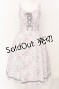 axes femme / ロマンティックローズ柄ジャンパースカート F ピンク O-25-06-12-009-AX-OP-OW-OS