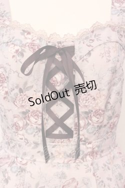画像2: axes femme / ロマンティックローズ柄ジャンパースカート F ピンク O-25-06-12-009-AX-OP-OW-OS