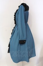 画像3: axes femme POETIQUE / レースクロスシスターワンピース  クロ×ブルー O-25-06-12-012-AX-OP-IG-ZH (3)