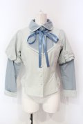 Maison de FLEUR Petite Robe canone / 袖切り替えブラウス サックス S O-25-06-12-020-EL-BL-OW-OS