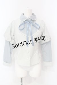 Maison de FLEUR Petite Robe canone / 袖切り替えブラウス サックス S O-25-06-12-020-EL-BL-OW-OS