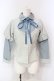 画像1: Maison de FLEUR Petite Robe canone / 袖切り替えブラウス サックス S O-25-06-12-020-EL-BL-OW-OS (1)