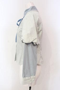 画像2: Maison de FLEUR Petite Robe canone / 袖切り替えブラウス サックス S O-25-06-12-020-EL-BL-OW-OS