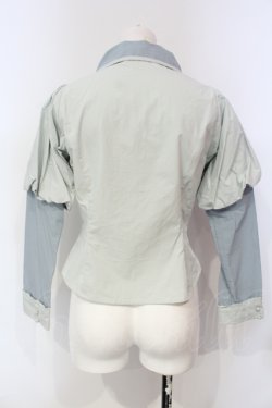 画像3: Maison de FLEUR Petite Robe canone / 袖切り替えブラウス サックス S O-25-06-12-020-EL-BL-OW-OS