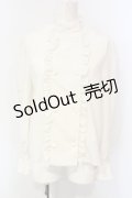 E hyphen world gallery / ダブルボタンブラウス S オフホワイト O-25-06-12-022-LO-BL-OW-ZT180
