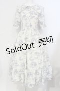 m petit by misako / トワルドジュイワンピース M シロ×アオ O-25-06-12-003-LO-OP-OW-OS