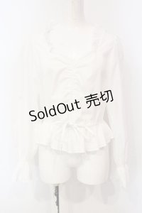 Ank Rouge / ギャザーブラウス M シロ O-25-06-12-025-CA-BL-OW-OS