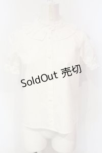 evelyn / プリーツカラーブラウス M シロ O-25-06-12-026-LO-BL-OW-OS