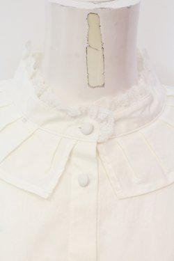 画像2: evelyn / プリーツカラーブラウス M シロ O-25-06-12-026-LO-BL-OW-OS