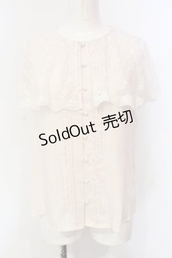 画像1: an another angelus / レースケープ衿ブラウス F ベージュ O-25-06-12-027-CA-BL-OW-OS