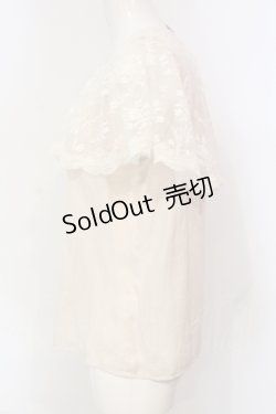 画像2: an another angelus / レースケープ衿ブラウス F ベージュ O-25-06-12-027-CA-BL-OW-OS