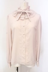 Ank Rouge / フリルカラーブラウス M ピンク O-25-06-12-028-CA-BL-OW-ZY