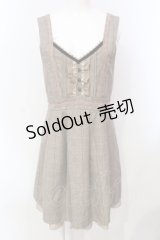 axes femme / フロントフリル使いチェックジャンパースカート M ブラウン O-25-06-14-042-AX-OP-YM-OS