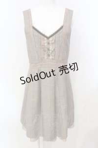axes femme / フロントフリル使いチェックジャンパースカート M ブラウン O-25-06-14-042-AX-OP-YM-OS