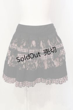 画像1: ALGONQUINS / レースチェックスカート F ピンクｘブラック O-25-06-14-043-AL-SK-YM-OS