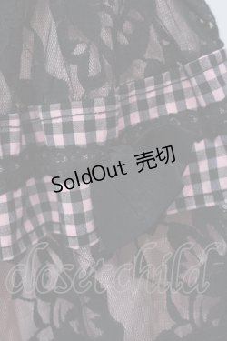 画像2: ALGONQUINS / レースチェックスカート F ピンクｘブラック O-25-06-14-043-AL-SK-YM-OS