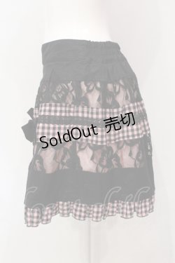 画像3: ALGONQUINS / レースチェックスカート F ピンクｘブラック O-25-06-14-043-AL-SK-YM-OS