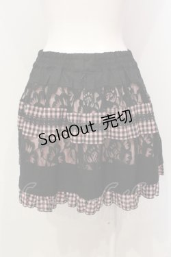 画像4: ALGONQUINS / レースチェックスカート F ピンクｘブラック O-25-06-14-043-AL-SK-YM-OS