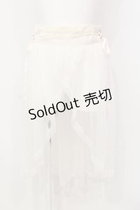 axes femme POETIQUE / ハイウエストレイヤードスカートパーツ M アイボリー O-25-06-14-044-AX-SK-YM-OS