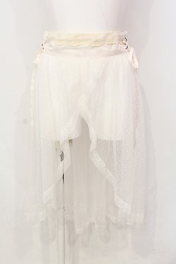 画像1: axes femme POETIQUE / ハイウエストレイヤードスカートパーツ M アイボリー O-25-06-14-044-AX-SK-YM-OS