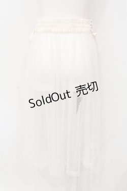 画像3: axes femme POETIQUE / ハイウエストレイヤードスカートパーツ M アイボリー O-25-06-14-044-AX-SK-YM-OS