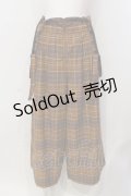 axes femme / タータンチェック柄サス付パンツ M ブラウン O-25-06-14-046-AX-PA-IG-ZT158