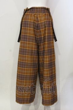 画像3: axes femme / タータンチェック柄サス付パンツ M ブラウン O-25-06-14-046-AX-PA-IG-OS