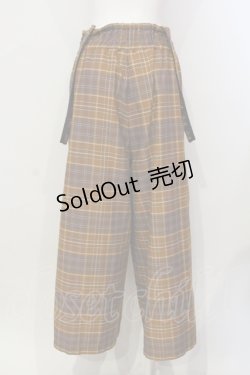 画像3: axes femme / タータンチェック柄サス付パンツ M ブラウン O-25-06-14-046-AX-PA-IG-ZT158