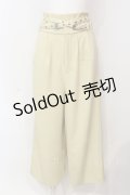 axes femme / ダブルベルトパンツ  イエロー O-25-06-14-047-AX-PA-IG-ZT167