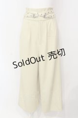 axes femme / ダブルベルトパンツ  イエロー O-25-06-14-047-AX-PA-IG-ZT167
