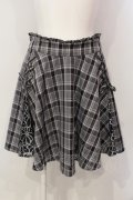 axes femme / レース切替スカパン  グレー×クロ O-25-06-14-049-AX-PA-IG-OS