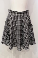 axes femme / レース切替スカパン  グレー×クロ O-25-06-14-049-AX-PA-IG-ZT158