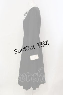 画像3: axes femme / ブローチセットロマンワンピース F クロ×シロ O-25-06-14-004-AX-OP-OW-OS