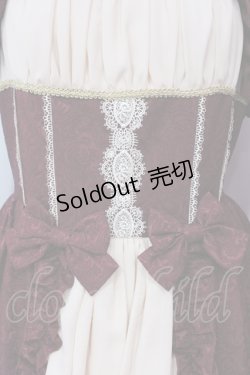 画像2: Henrietta / Victorian Dollワンピース 3 ロング丈 ボルドー O-25-06-14-060-LO-OP-IG-OS
