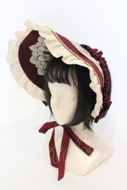 画像1: Henrietta / Victorian Doll ボンネット  ボルドー O-25-06-14-061-LO-AC-IG-OS