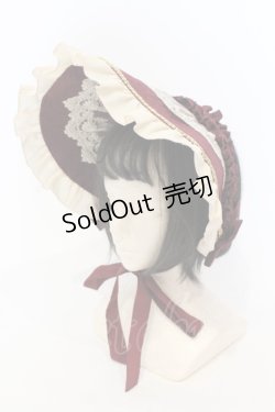 画像1: Henrietta / Victorian Doll ボンネット  ボルドー O-25-06-14-061-LO-AC-IG-OS