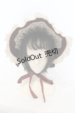 画像2: Henrietta / Victorian Doll ボンネット  ボルドー O-25-06-14-061-LO-AC-IG-OS