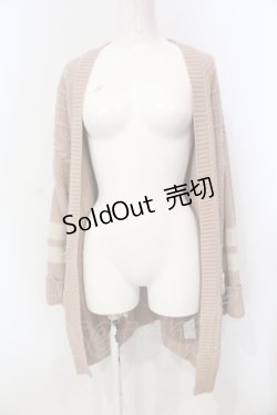 画像1: axes femme / ラインニットトッパーカーディガン M ピンク O-25-06-14-006-AX-TO-IG-OS