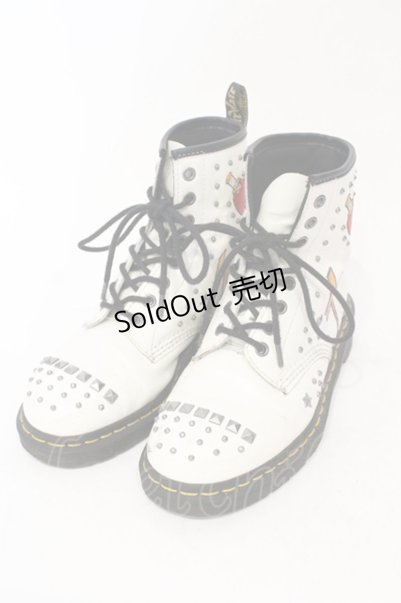 画像1: Dr.Martens （Getta Grip） / ROCKABILLY 8EYE BOOT　ブーツ UK5 ホワイト O-25-06-14-063-PU-SH-OW-ZTK003 (1)