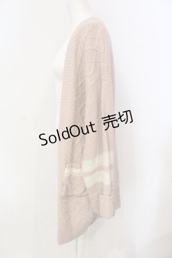画像2: axes femme / ラインニットトッパーカーディガン M ピンク O-25-06-14-006-AX-TO-IG-OS