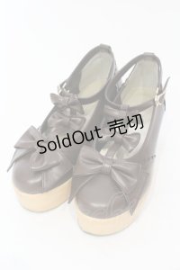 axes femme kawaii / トリプルリボンシューズ L ブラウン O-25-06-14-065-AX-SH-IG-ZT-K002
