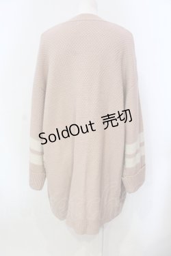 画像3: axes femme / ラインニットトッパーカーディガン M ピンク O-25-06-14-006-AX-TO-IG-OS