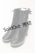axes femme / ラメチップブーツ L クロ O-25-06-14-066-AX-SH-IG-ZT-K003