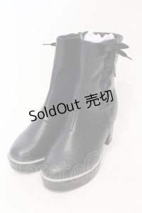 axes femme / ラメチップブーツ L クロ O-25-06-14-066-AX-SH-IG-ZT-K003