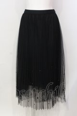 axes femme / パール付きチュールスカート F クロ O-25-06-14-007-AX-SK-IG-ZT155