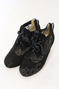axes femme / レーススエードブーツ M クロ O-25-06-14-068-AX-SH-IG-OS