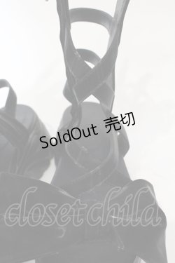 画像3: Fickle Bebe / リボンレースアップサンダル M クロ O-25-06-14-071-0-SH-IG-ZTK017