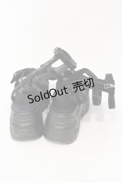 画像5: Fickle Bebe / リボンレースアップサンダル M クロ O-25-06-14-071-0-SH-IG-ZTK017