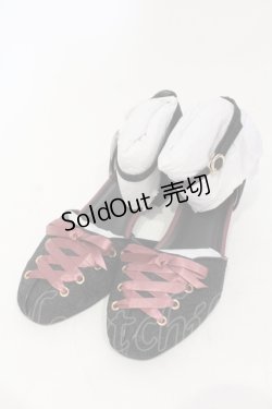 画像1: axes femme / ジャガードセパレートパンプス L クロ０ O-25-06-14-072-AX-SH-IG-ZTK017