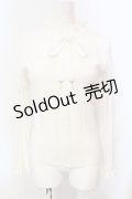axes femme POETIQUE / リボンデザインニットプルオーバー M アイボリー O-25-06-14-009-AX-TO-IG-OS